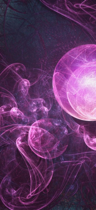 Fond d'écran iPhone Fractal Nebuala Stars Abstract 4k