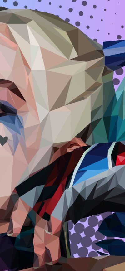 Fond d'écran iPhone Polygonal Harley Quinn