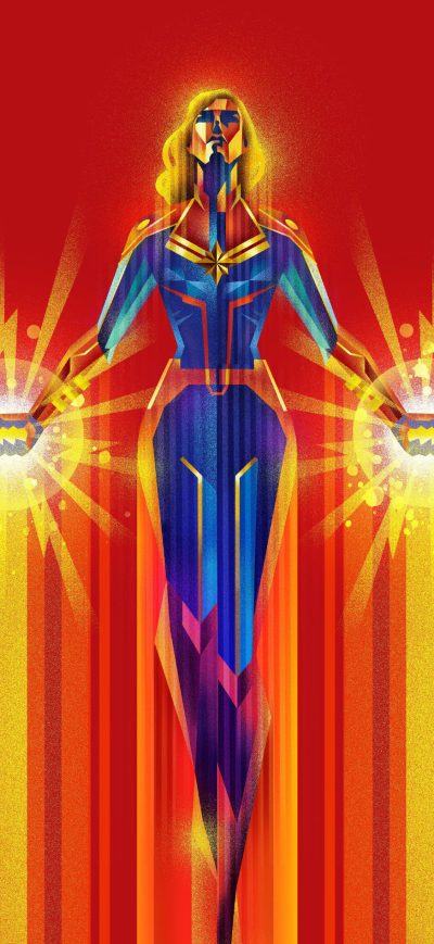 Fond d'écran iPhone Captain Marvel 4k New Art
