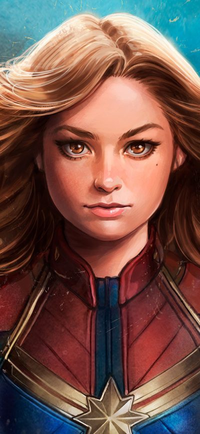 Fond d'écran iPhone Captain Marvel New Artwork