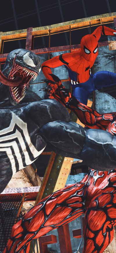 Fond d'écran iPhone Carnage Venom Spiderman Artwork 4k