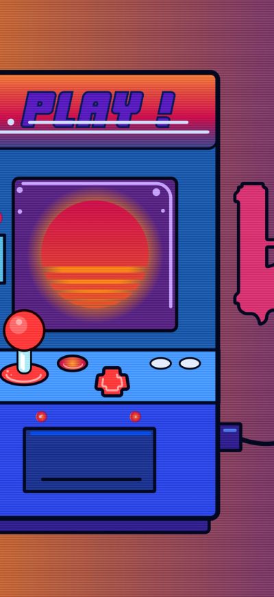 Fond d'écran iPhone Arcade Games Retro Wave