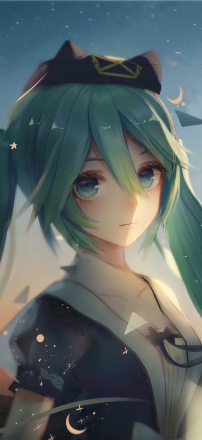 Fond d'écran iPhone Hatsune Miku Vocaloid Anime 4k