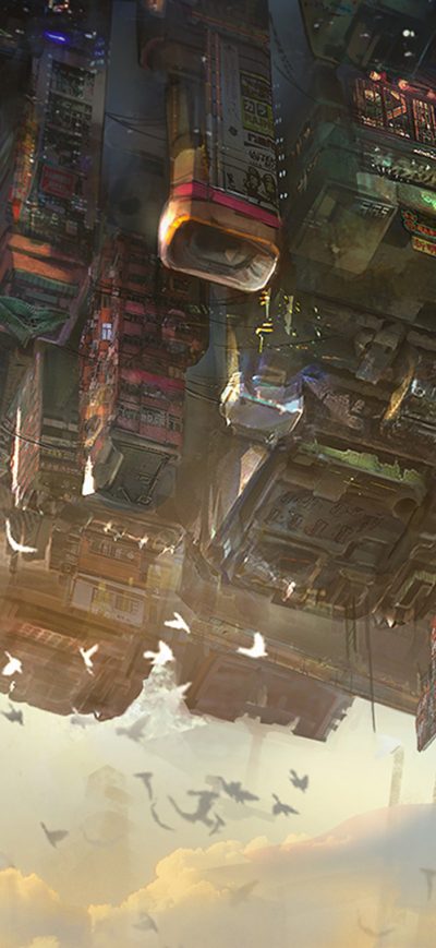 Fond d'écran Upside Down Anime sur iPhone
