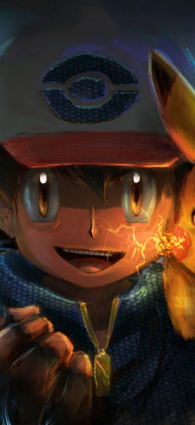 Fond d'écran iPhone Ash And Pikachu Artwork