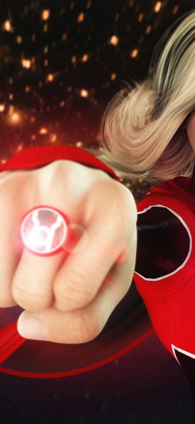 Fond d'écran iPhone Red Lantern Supergirl 4k