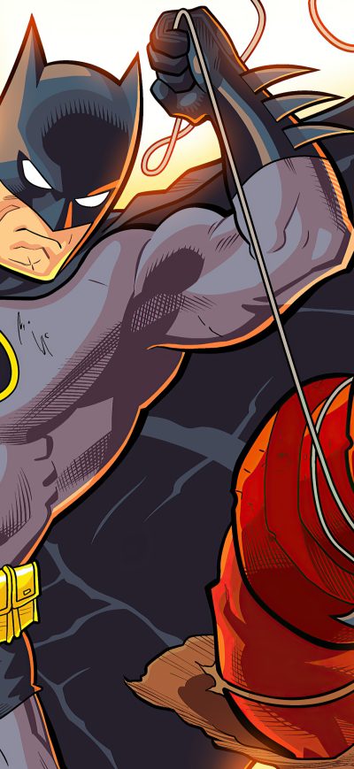 Fond d'écran iPhone Batman Vs Hellboy