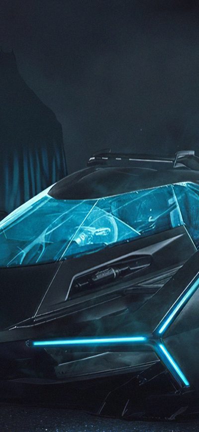 Fond d'écran iPhone Batman Batmobile Neon