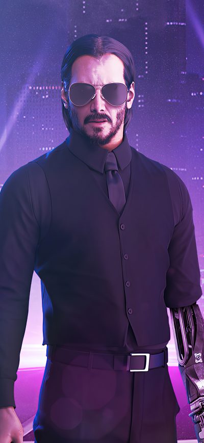 Fond d'écran iPhone Cyberpunk 2077 Johnny Silverhand