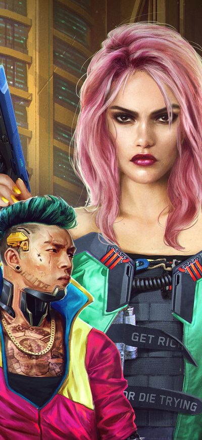 Fond d'écran iPhone Cyberpunk 2077 Poster Art