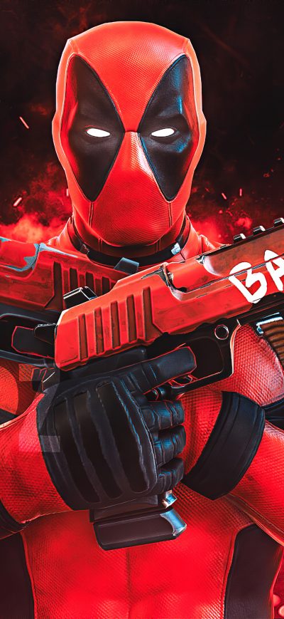 Fond d'écran iPhone Deadpool Gun Up