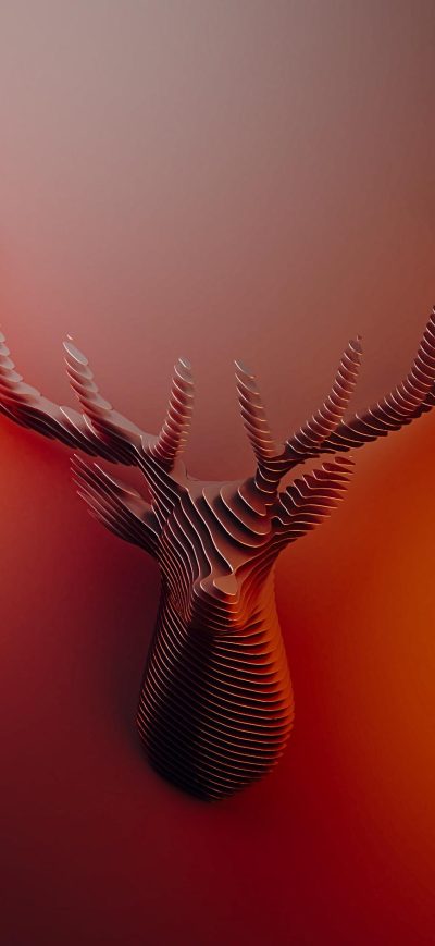Fond d'écran iPhone Deer Horns Abstract 4k
