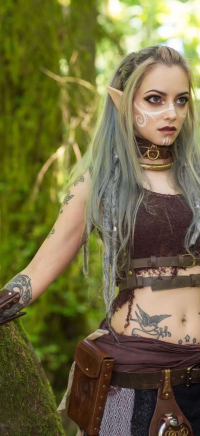 Fond d'écran iPhone Tattoo Elf Girl Outdoor