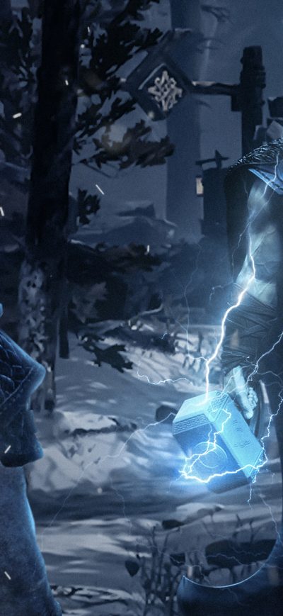 Fond d'écran iPhone Kratos Vs Thor