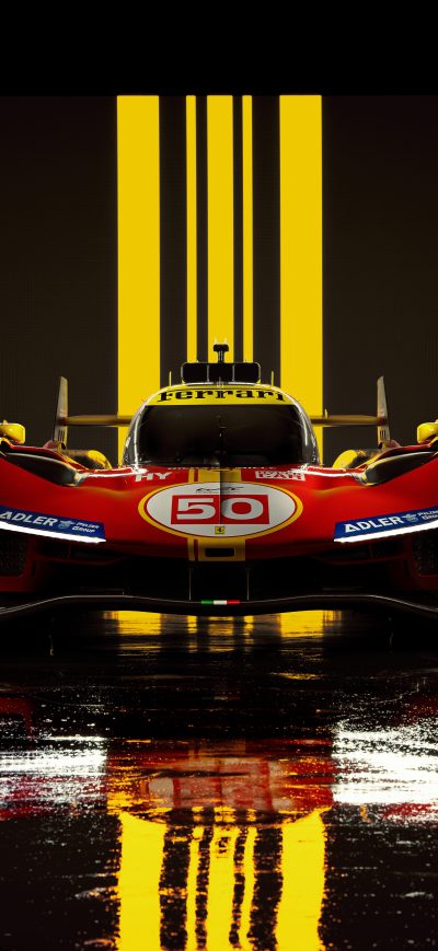 Fond d'écran iPhone 2023 Ferrari 499P 10k