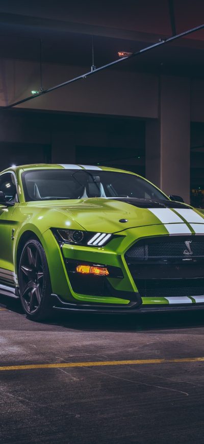 Fond d'écran iPhone Green Ford Mustang Shelby GT500