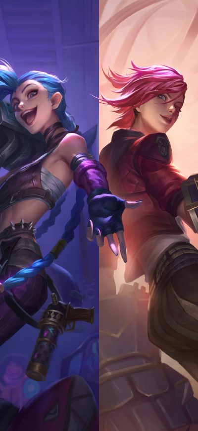 Fond d'écran iPhone Jinx Vi League Of Legends 8k