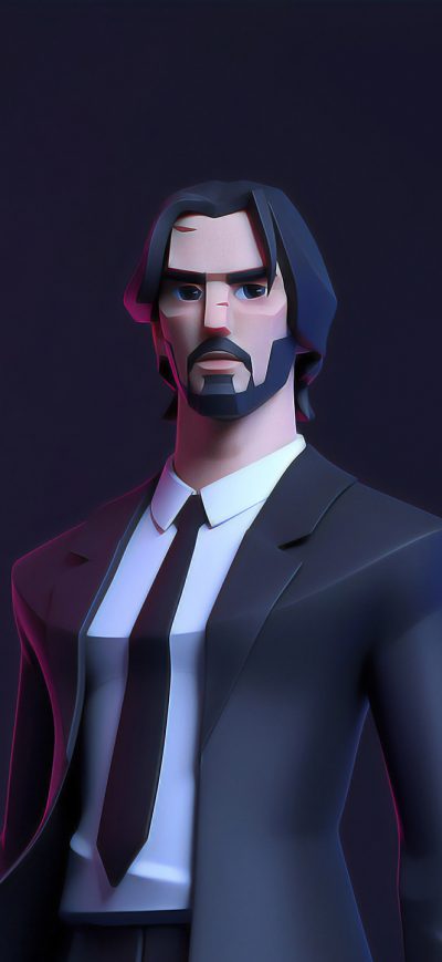 Fond d'écran iPhone Keanu Reeves John Wick Fan Art