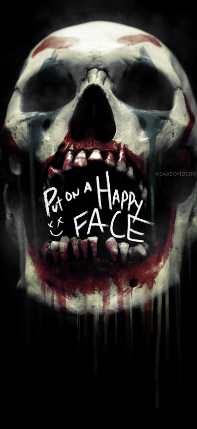Fond d'écran iPhone Joker Skull Always Smile