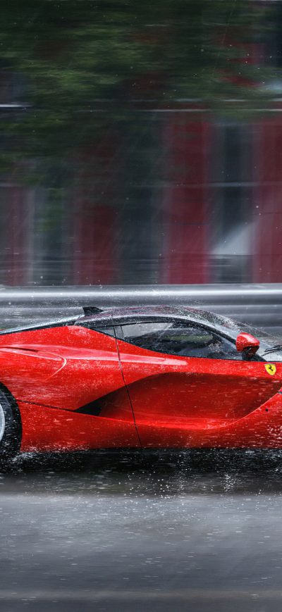 Fond d'écran iPhone La Ferrari Red Rain