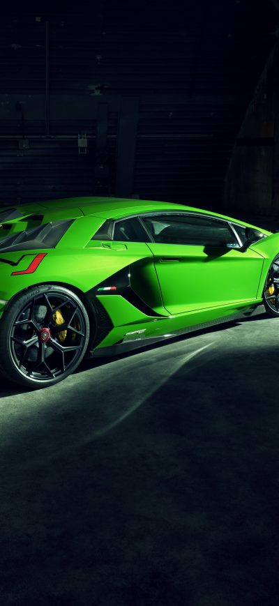 Fond d'écran iPhone 8k Novitec Lamborghini Aventador SVJ 2019 Rear