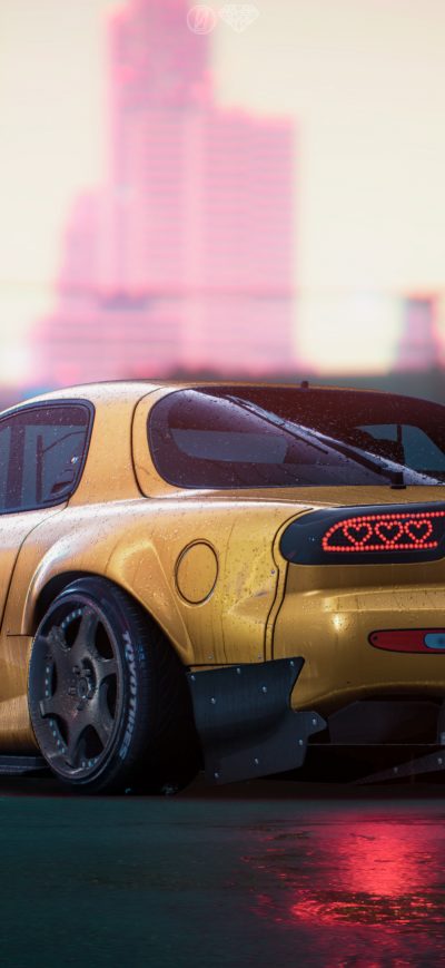 Fond d'écran iPhone Mazda Rx7 Digital Art 4k