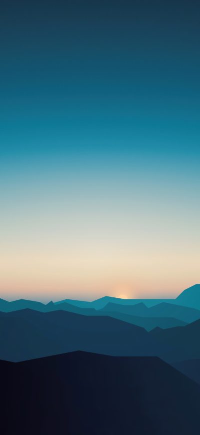 Fond d'écran iPhone Silent Mountains Minimal 8k