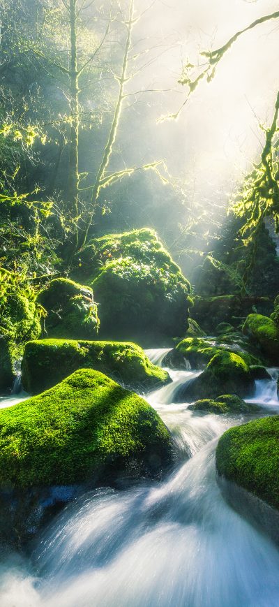 Fond d'écran iPhone Columbia River Gorge Light Rays 4k