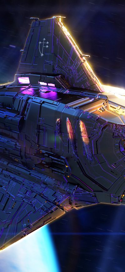 Fond d'écran iPhone Knight Hunter Scifi Shark Spaceship