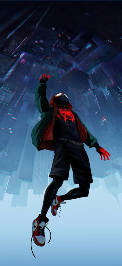 Fond d'écran iPhone Spider Man Into The Spiderverse 8k