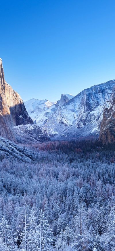 Fond d'écran iPhone Yosemite Winter Morning 4k