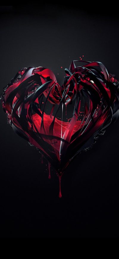 Fond d'écran iPhone 3d Heart Abstract Shape