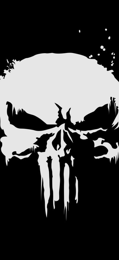 Fond d'écran iPhone The Punisher Logo 4k