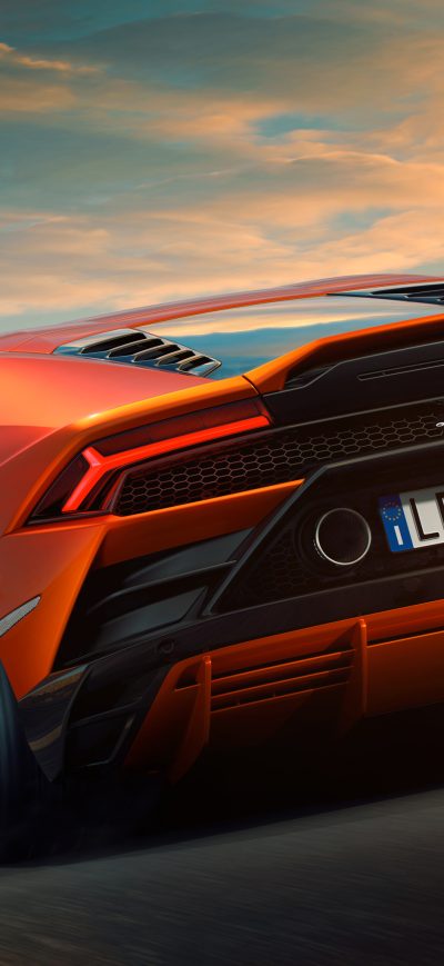 Fond d'écran iPhone Lamborghini Huracan EVO 2019 Rear View