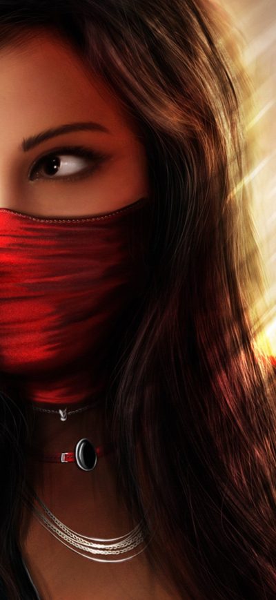 Fond d'écran iPhone Warrior Girl Red