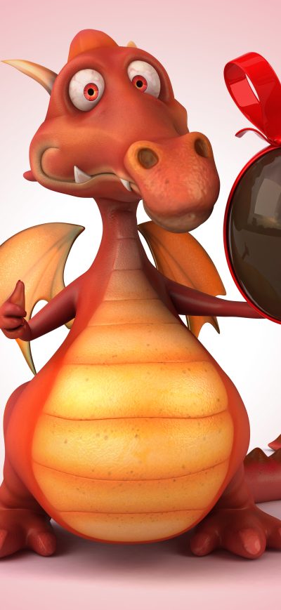 Fond d'écran iPhone Cute Dragon Easter Eggs 5k