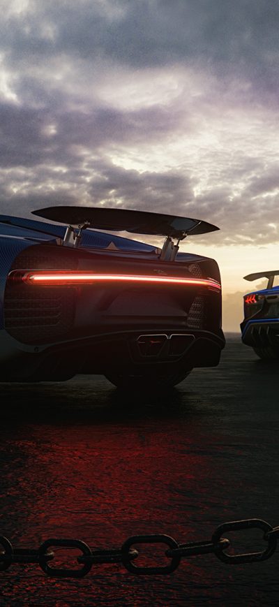 Fond d'écran iPhone Bugatti Chiron And Lamborghini Huracan
