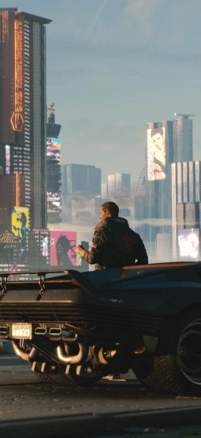 Fond d'écran iPhone 2018 Cyberpunk 2077 Car