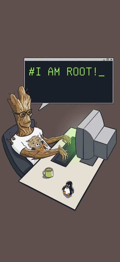 Fond d'écran iPhone Groot I Am Root