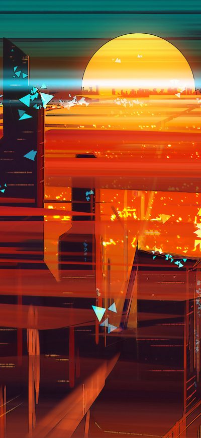 Fond d'écran iPhone Abstract City 4k