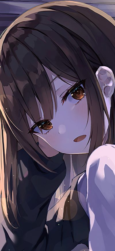 Fond d'écran iPhone Anime School Girl Sitting In Train Platform 4k
