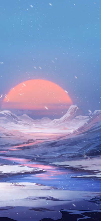 Fond d'écran iPhone Dragon Winter Snow Anime Manga 4k
