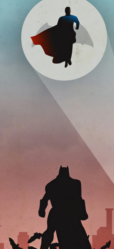 Fond d'écran iPhone Batman V Superman Look Up