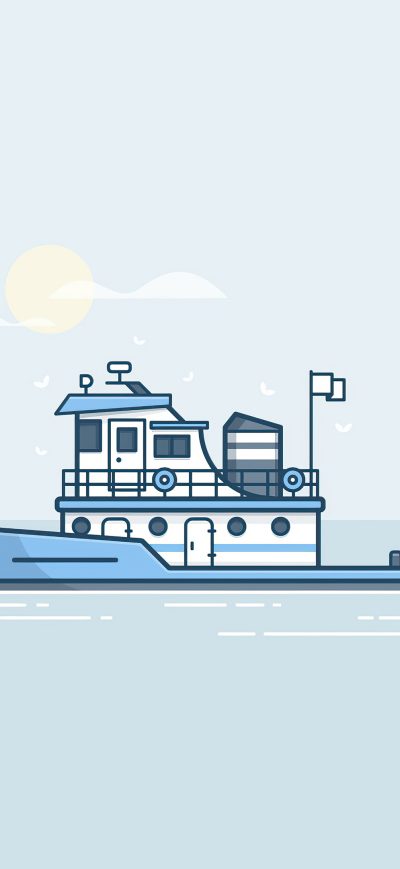 Fond d'écran iPhone Boat Minimal 4k