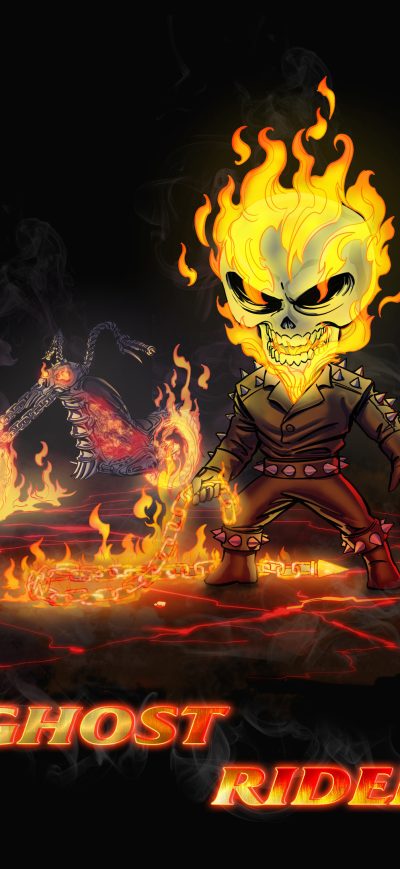 Fond d'écran iPhone Ghost Rider Chibi Artwork