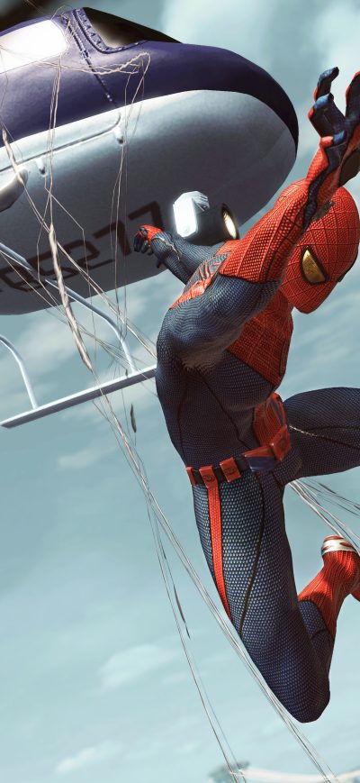 Fond d'écran iPhone Spiderman Jumping Out Of Helicopter
