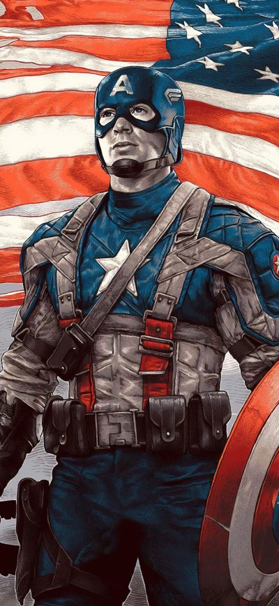 Fond d'écran iPhone 4k Captain America Hero