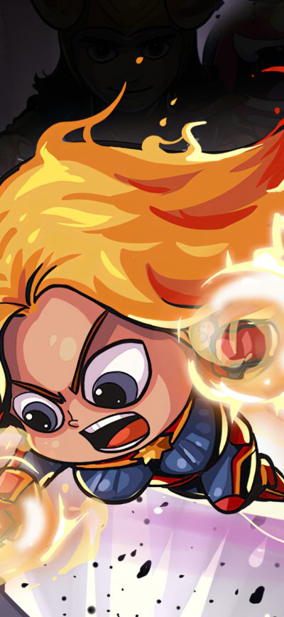 Fond d'écran iPhone Captain Marvel Little Art
