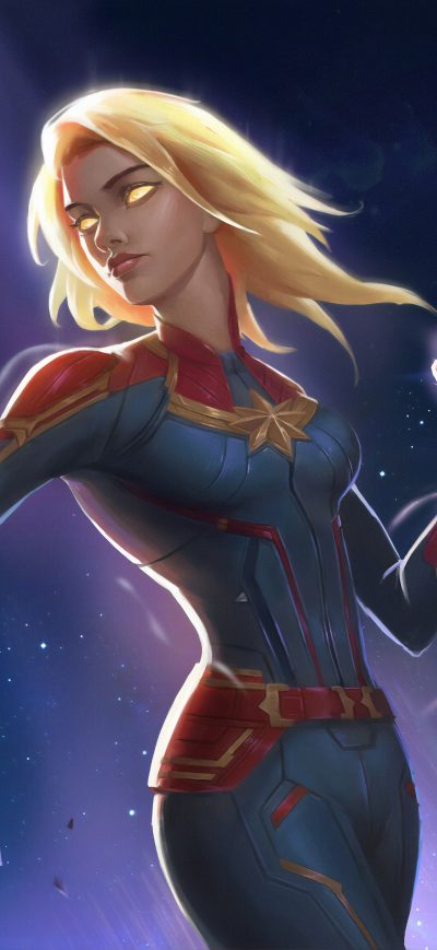 Fond d'écran iPhone Captain Marvel 4k New