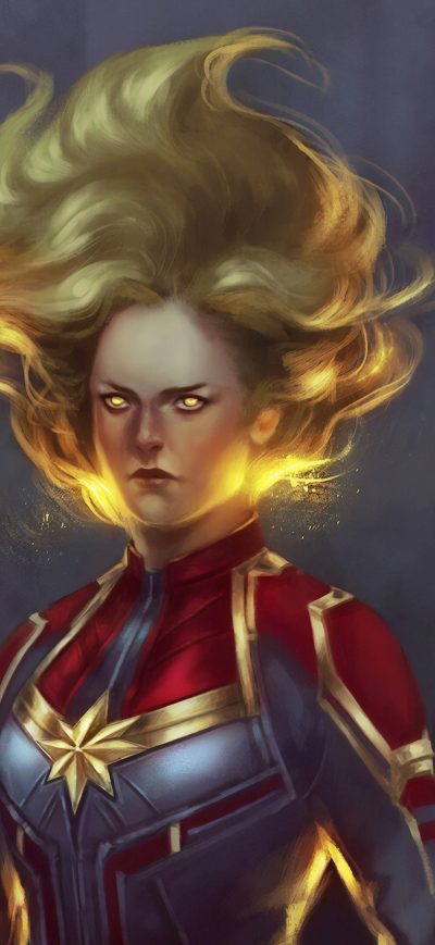Fond d'écran iPhone Captain Marvel 4k Newart